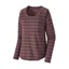 Patagonia Womens L/S Cap Cool Trail Shirt Furrow Stripe Dusky Brown